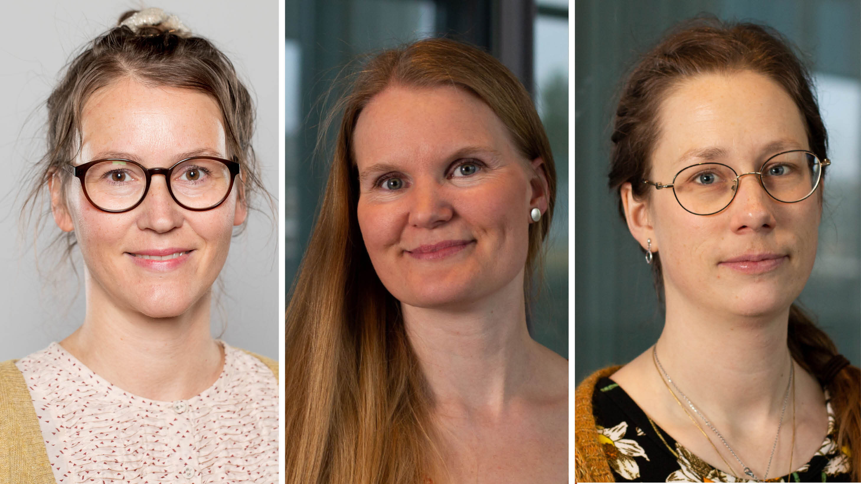 Bildet viser portrettbilder av de tre innleggsforfatterne