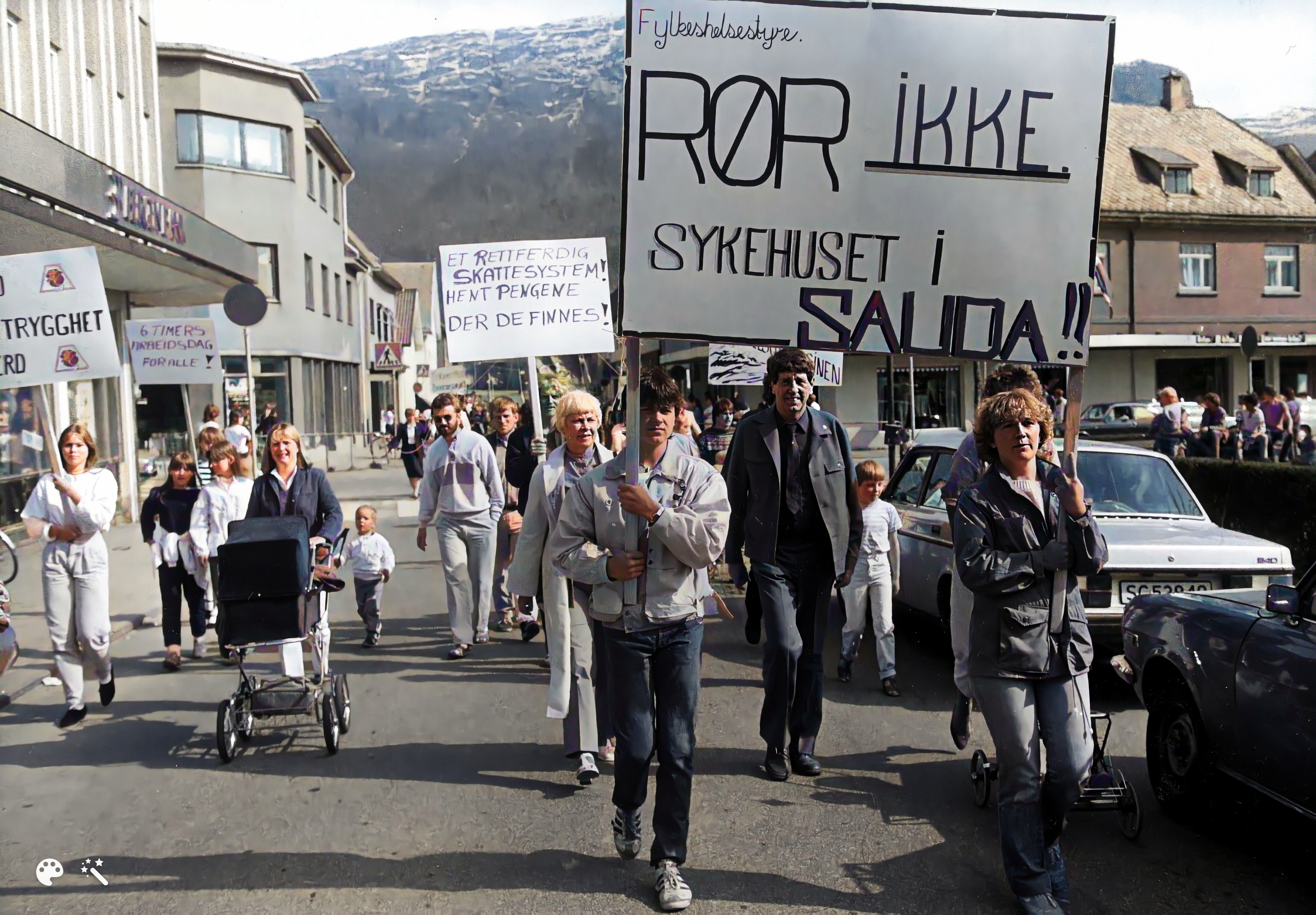 Demonstrasjon i Sauda