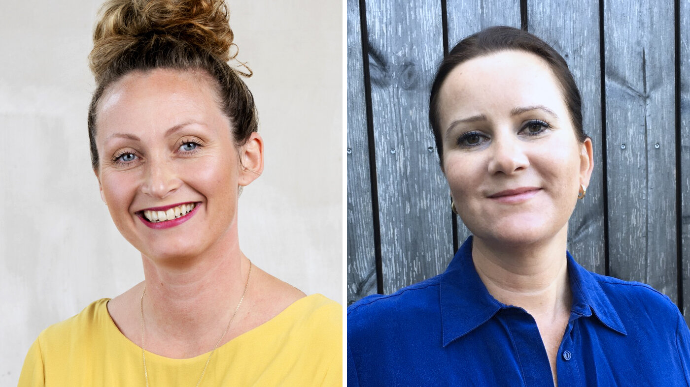 Bildet viser portretter av Kristin Alstveit Laugaland og Birgitta Haga Gripsrud