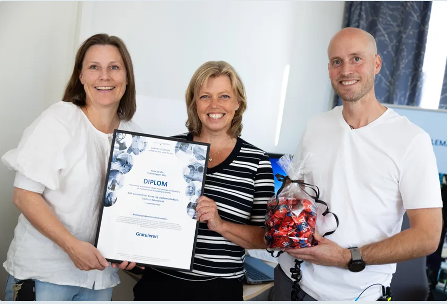 Bildet viser ansatte ved BUP Grenland Sør.