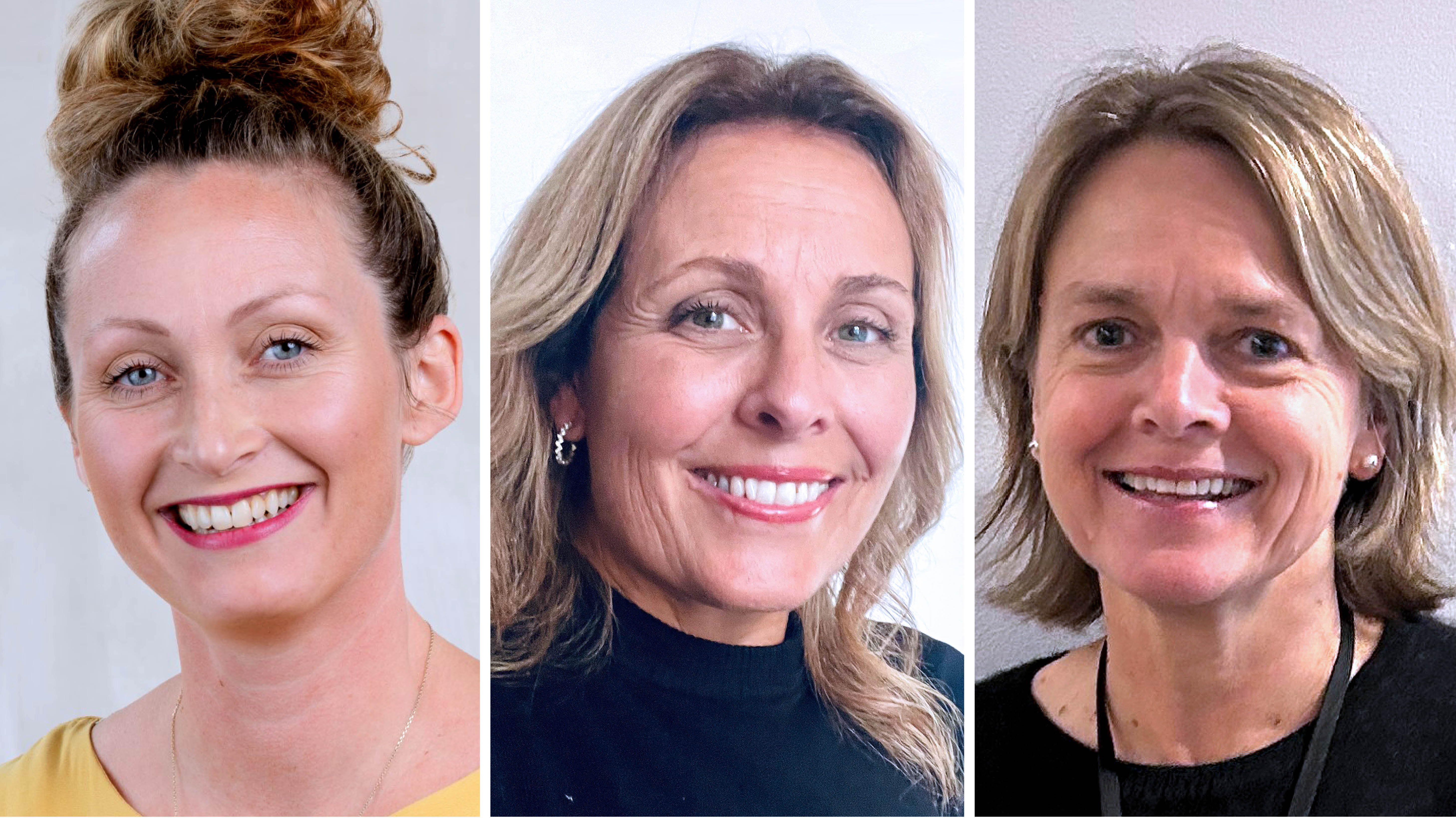 Bildet viser portretter av de tre innleggsforfatterne