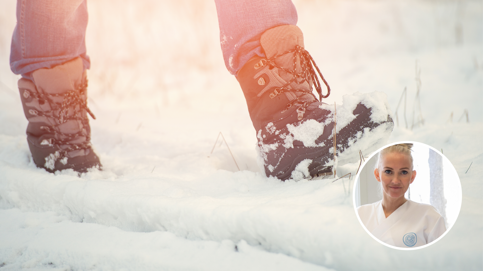 Bilde viser vintersko i snø