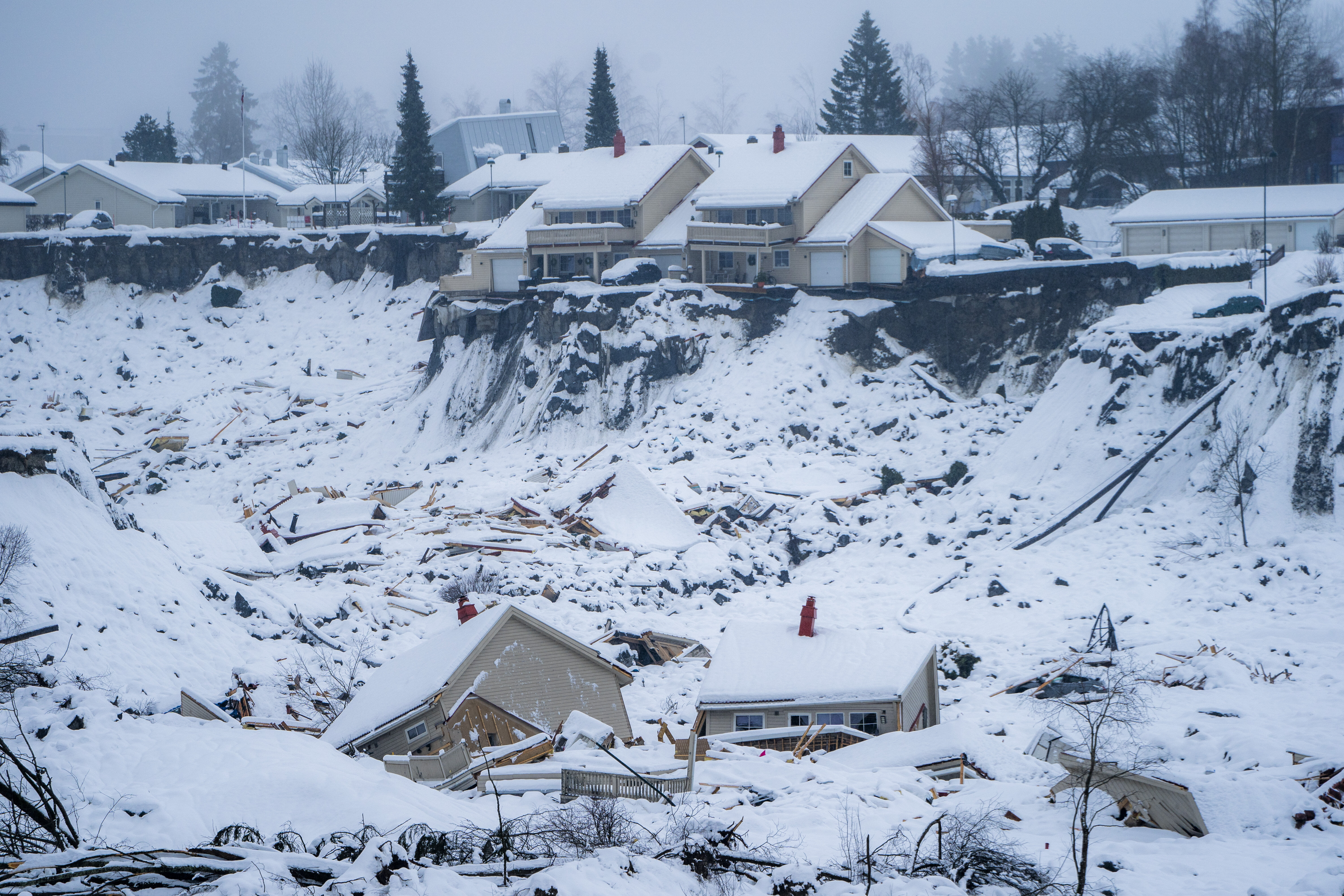 Skredområdet i Gjerdrum i 2020