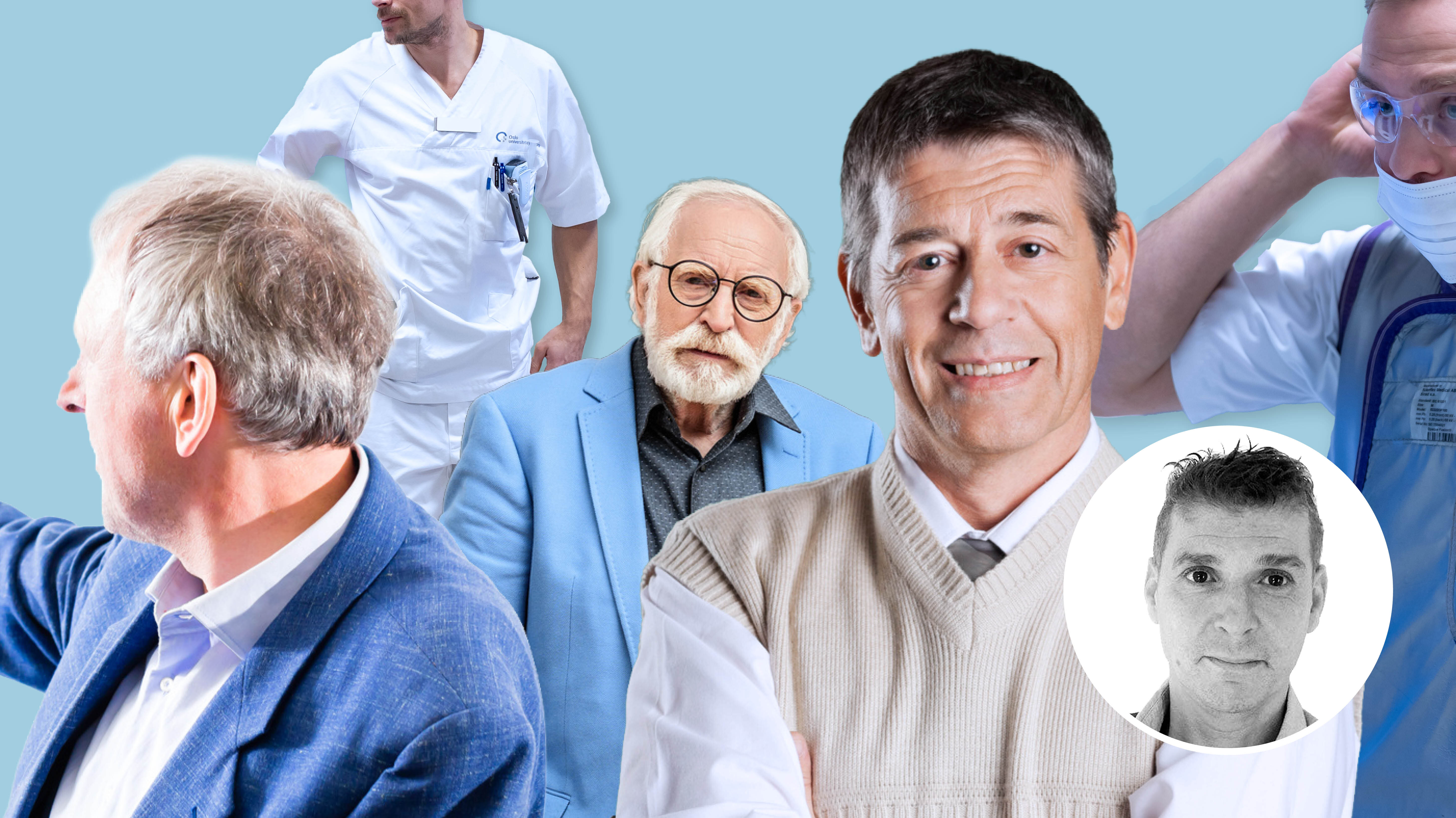 Bildet viser mange eldre menn