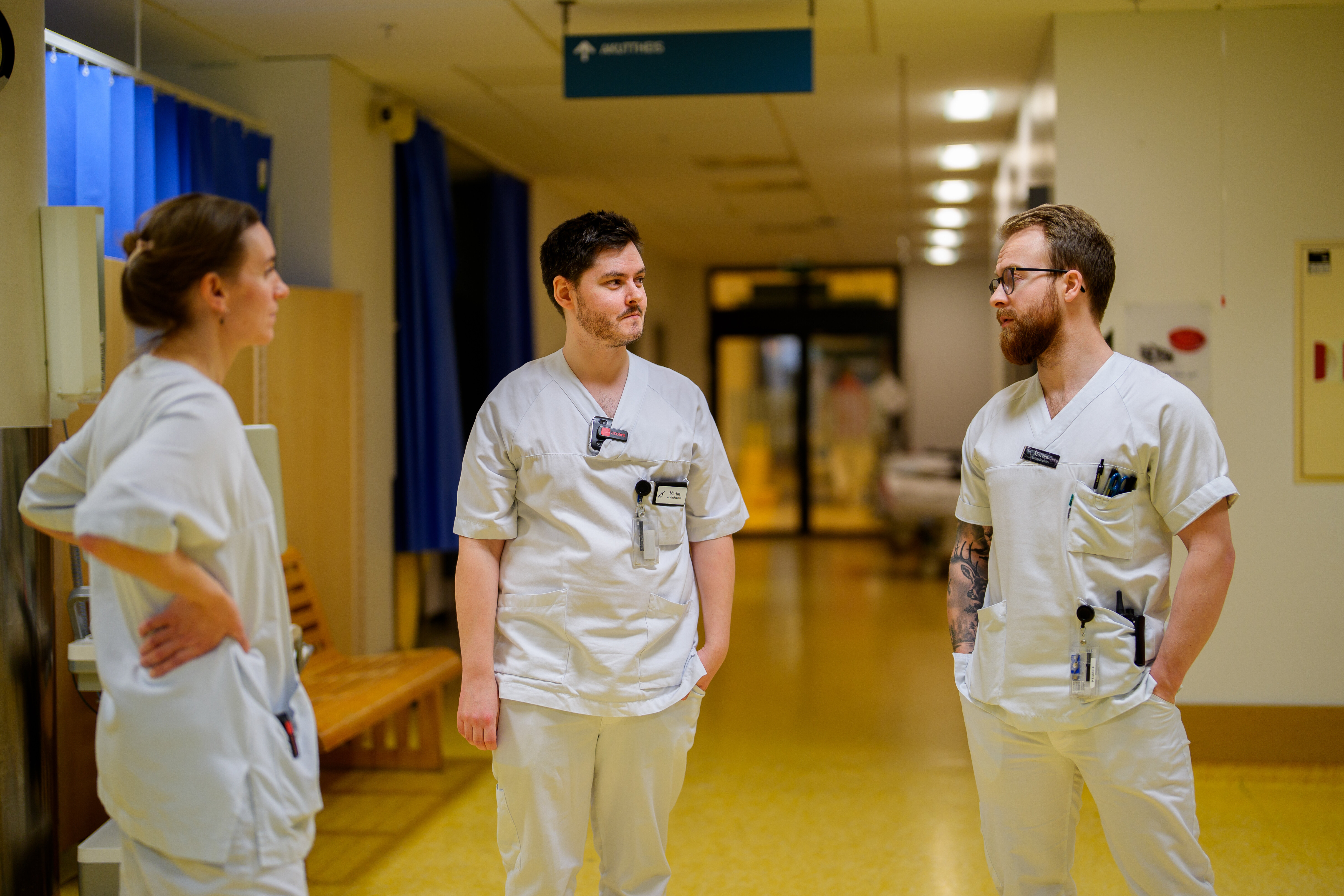 Bildet viser Martin Johnsen Gjøvik med kolleger.