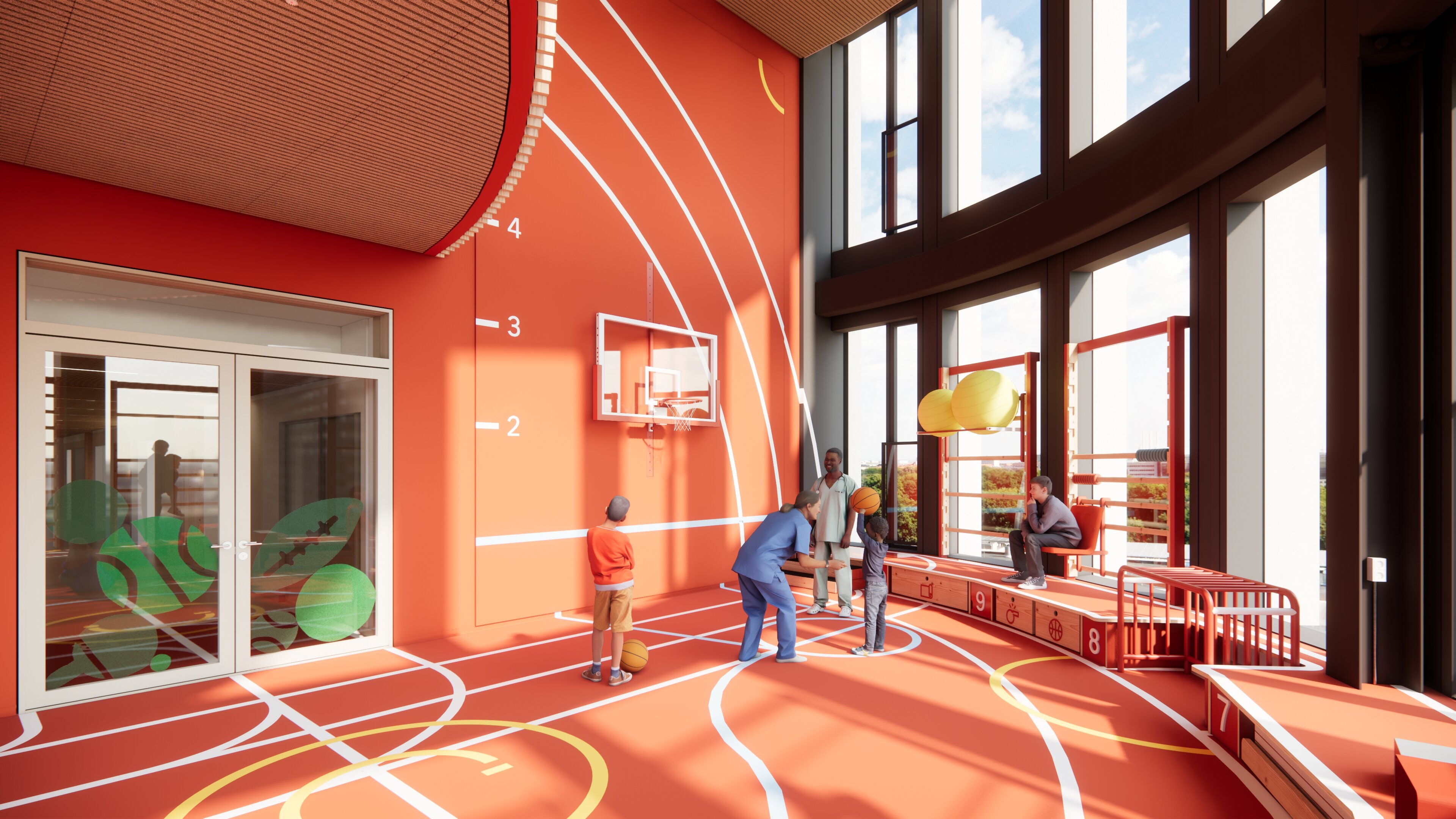 Bilde av gymnastikksal i Mary Elizabeths Hospital