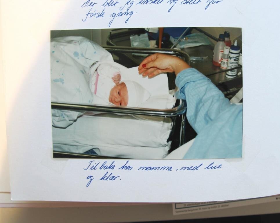 Bildet viser Frøya Marie Vinjar Eid som nyfødt.