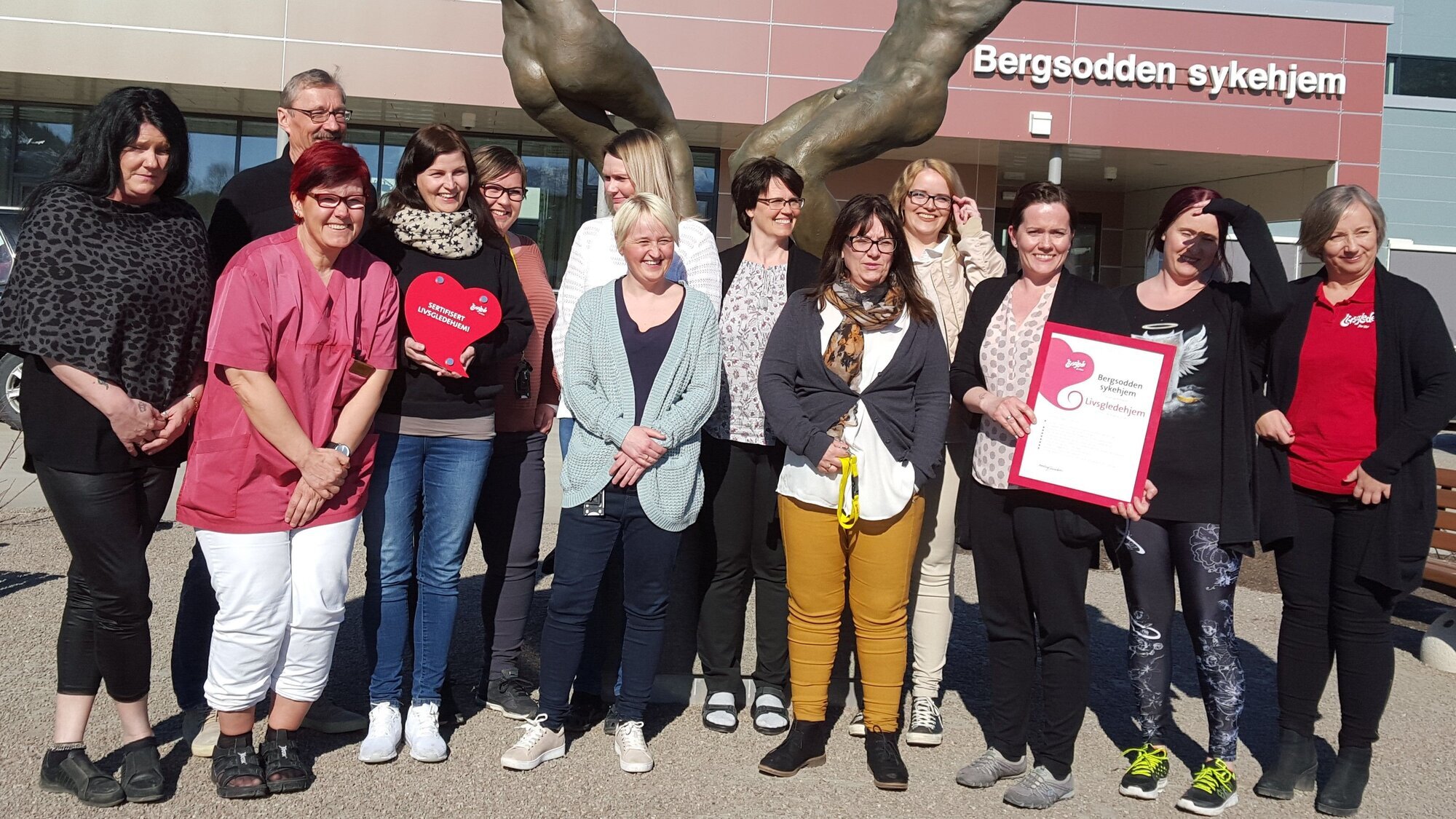 Bildet viser ledergruppa ved Bergsodden livsgledehjem.