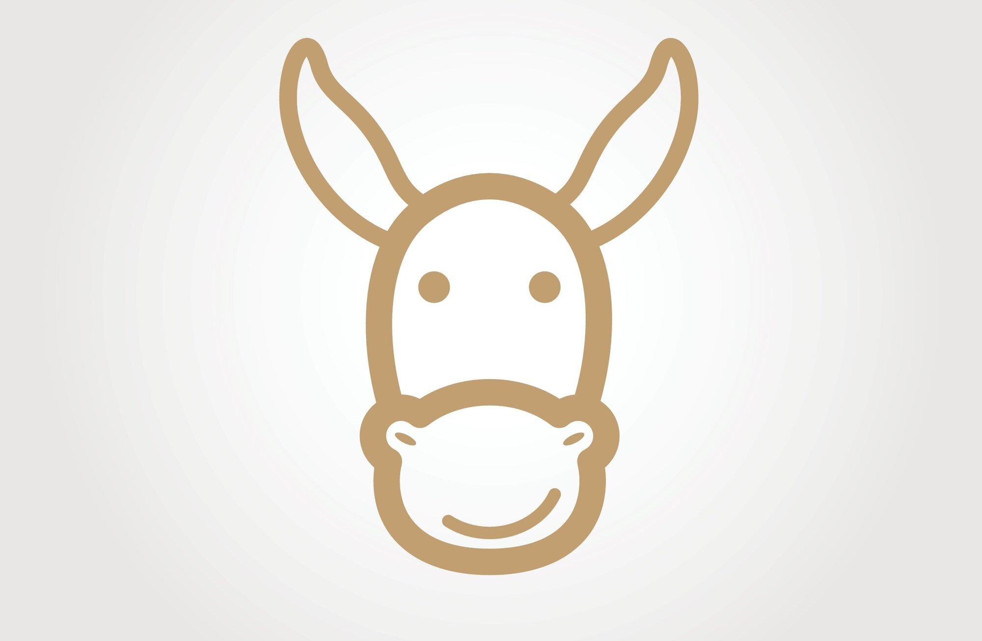 Illustrasjonen viser et esel.