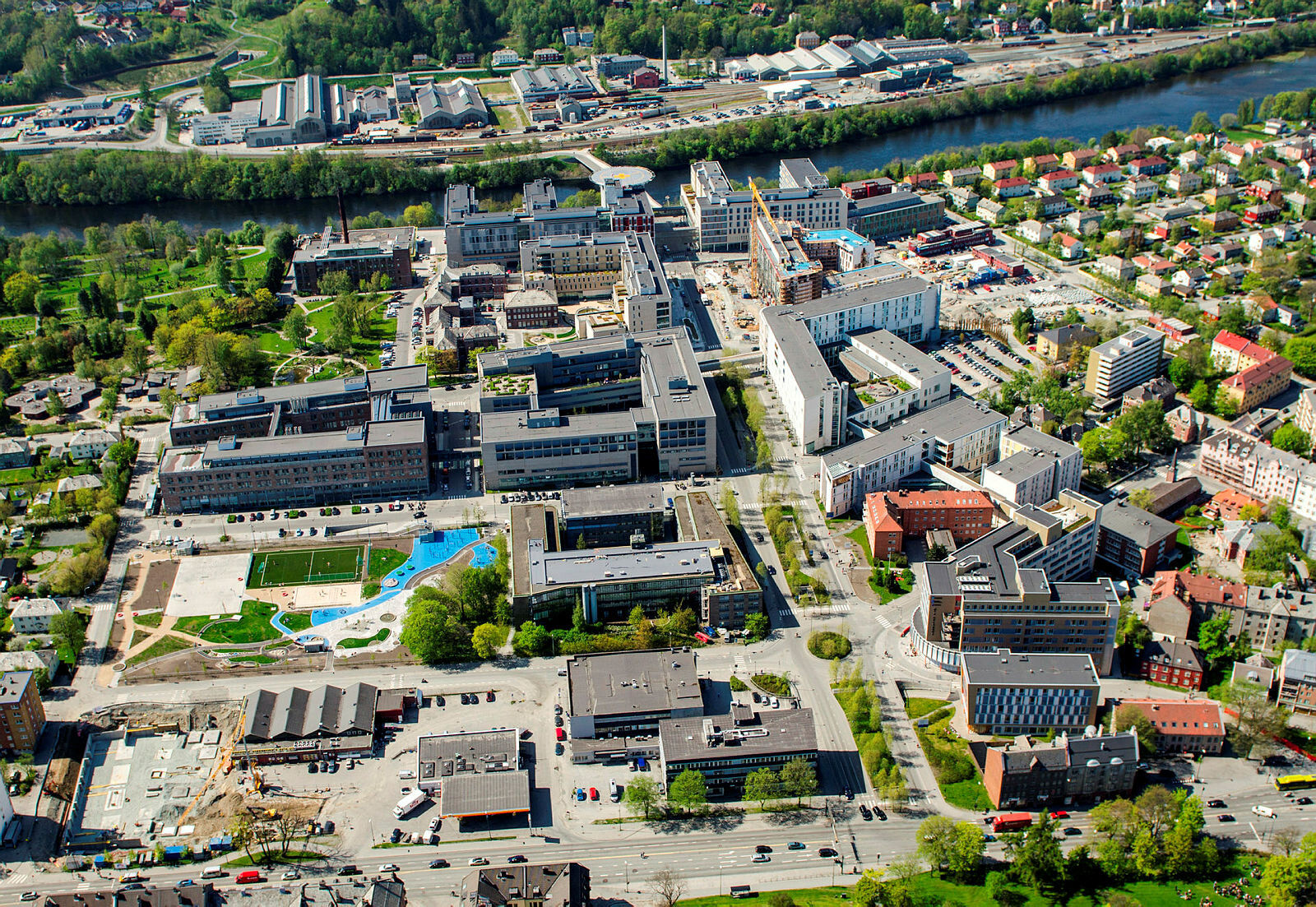 Flyfoto av St. Olav hospital