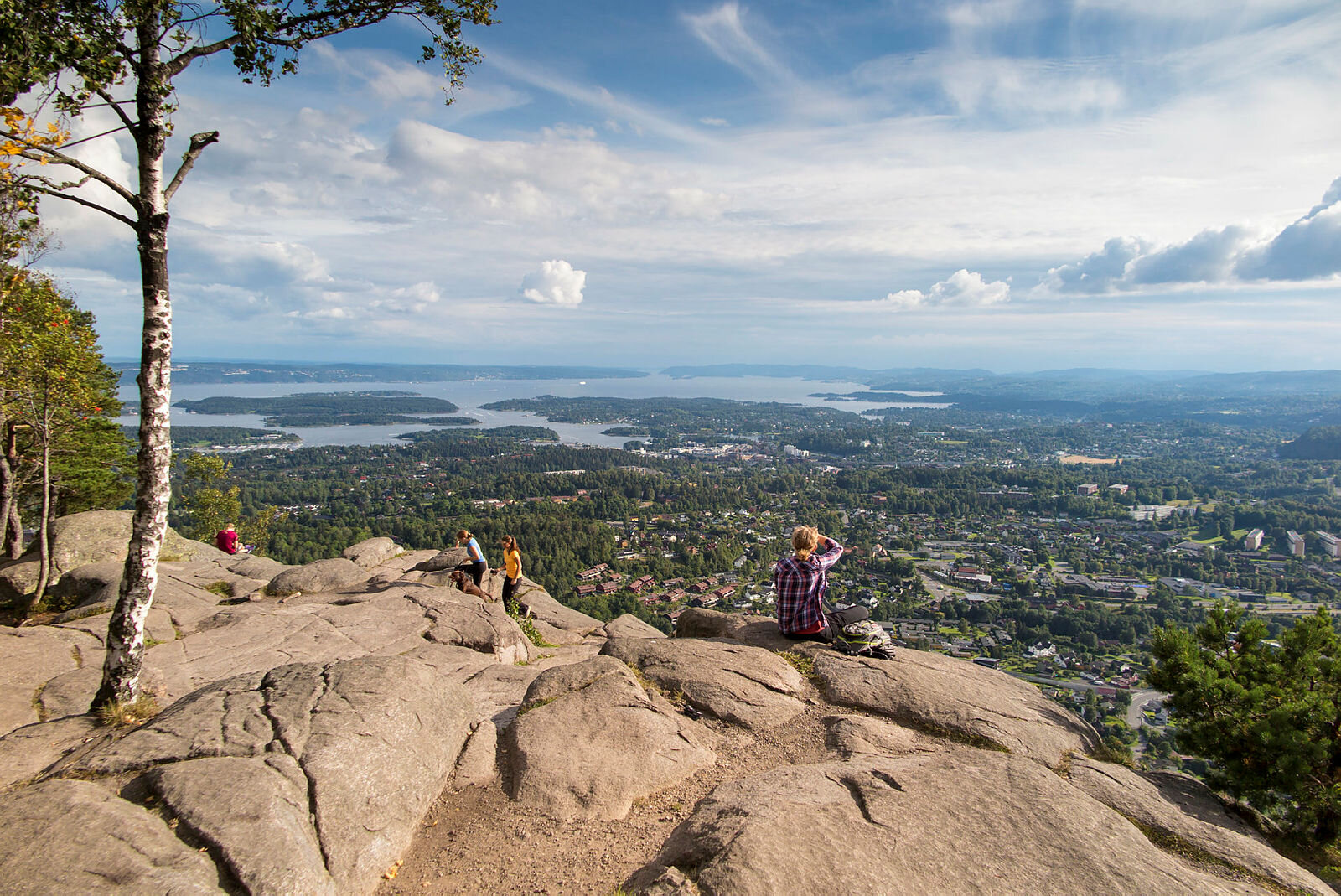 Utsikt fra Kolsås-toppen.