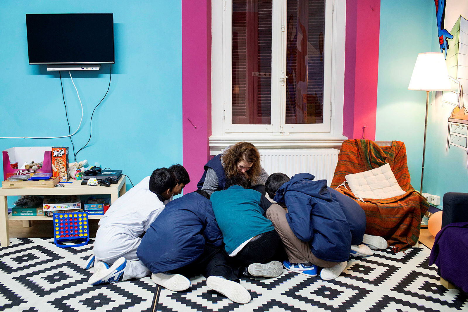 Mindreårige flyktninger. Lesbos, Hellas 2016.