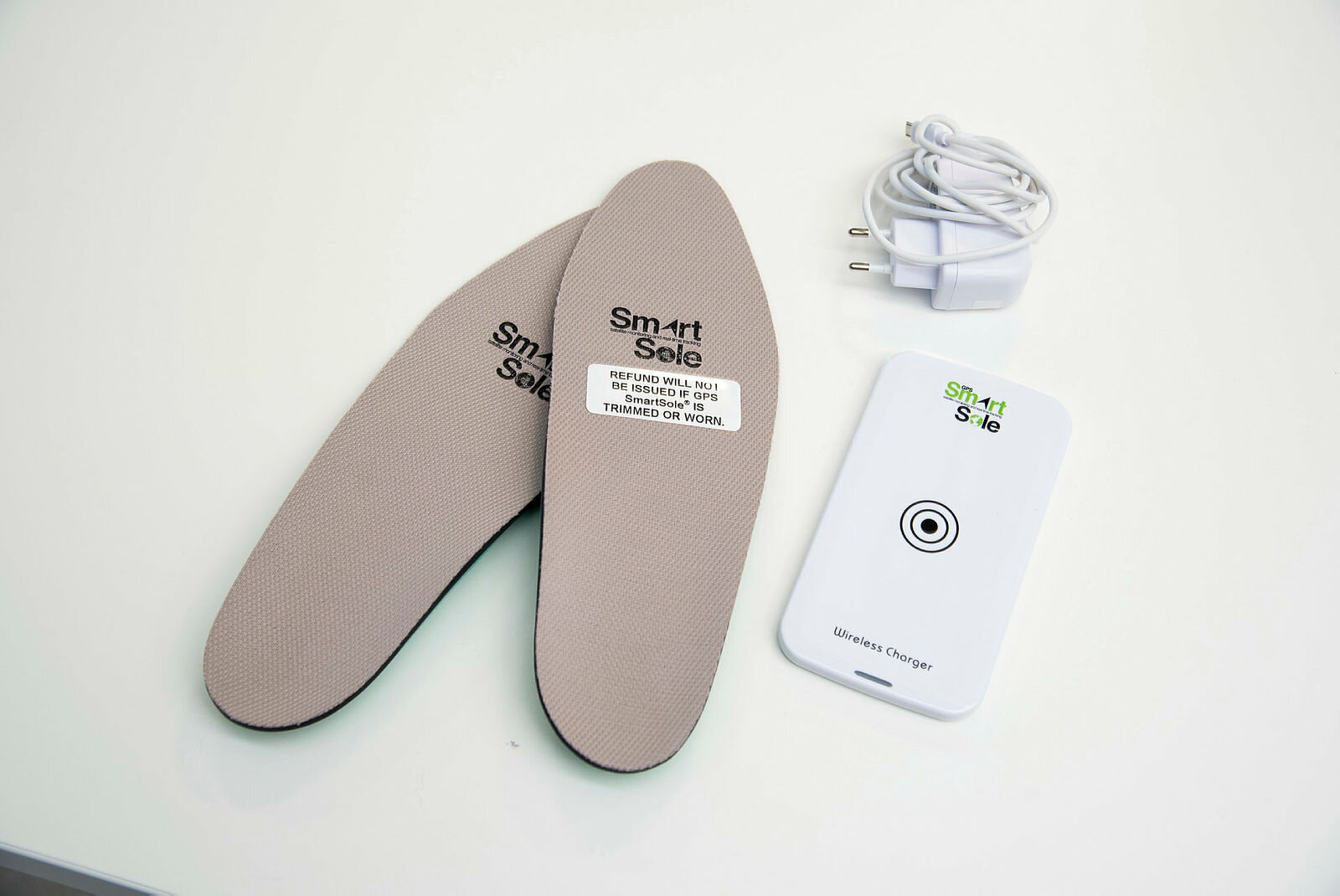Produktbilde av Smart Sole - innleggssåler med GPS for lokalisering av brukere.