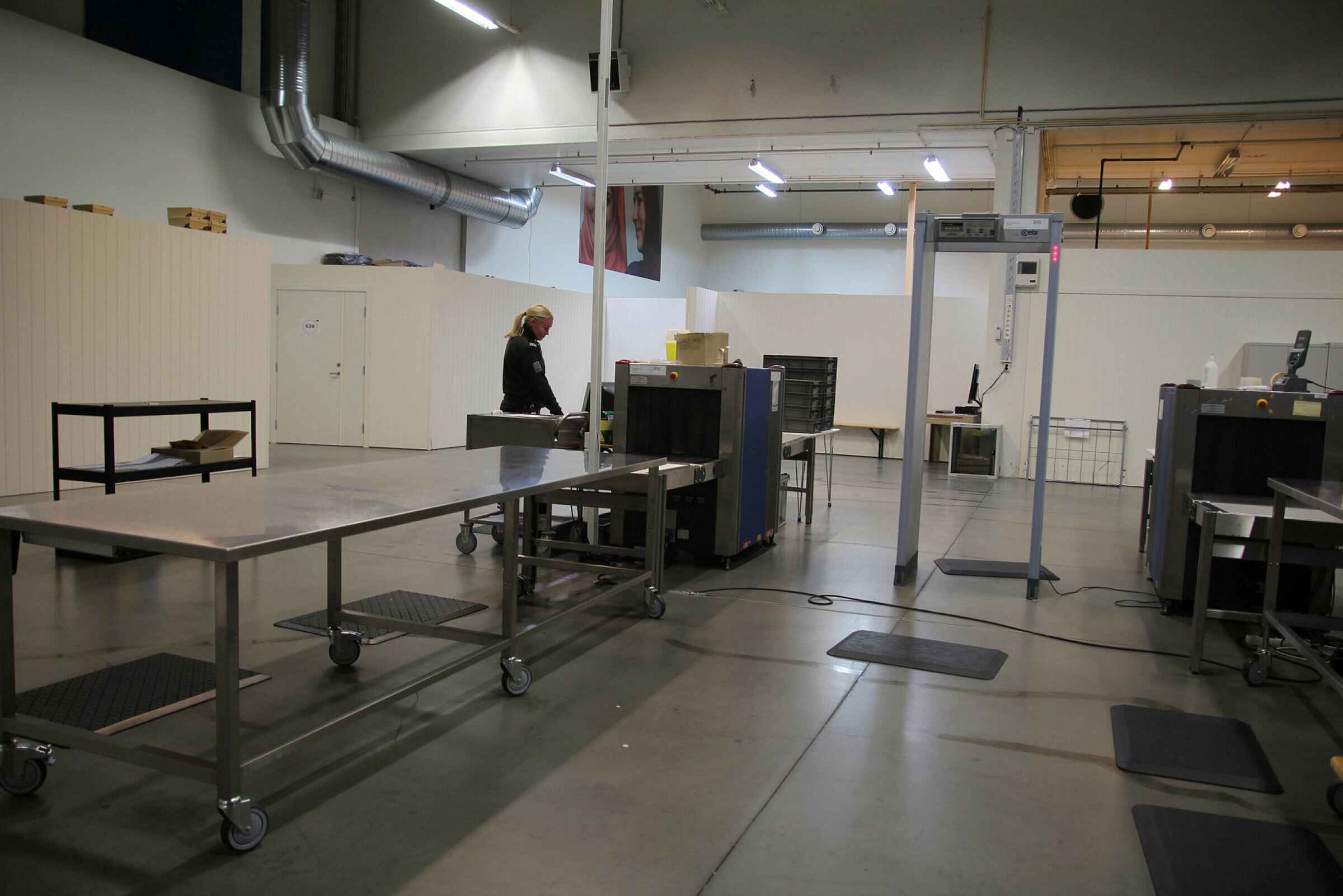 Sikkerhetskontrollen på ankomstsenteret