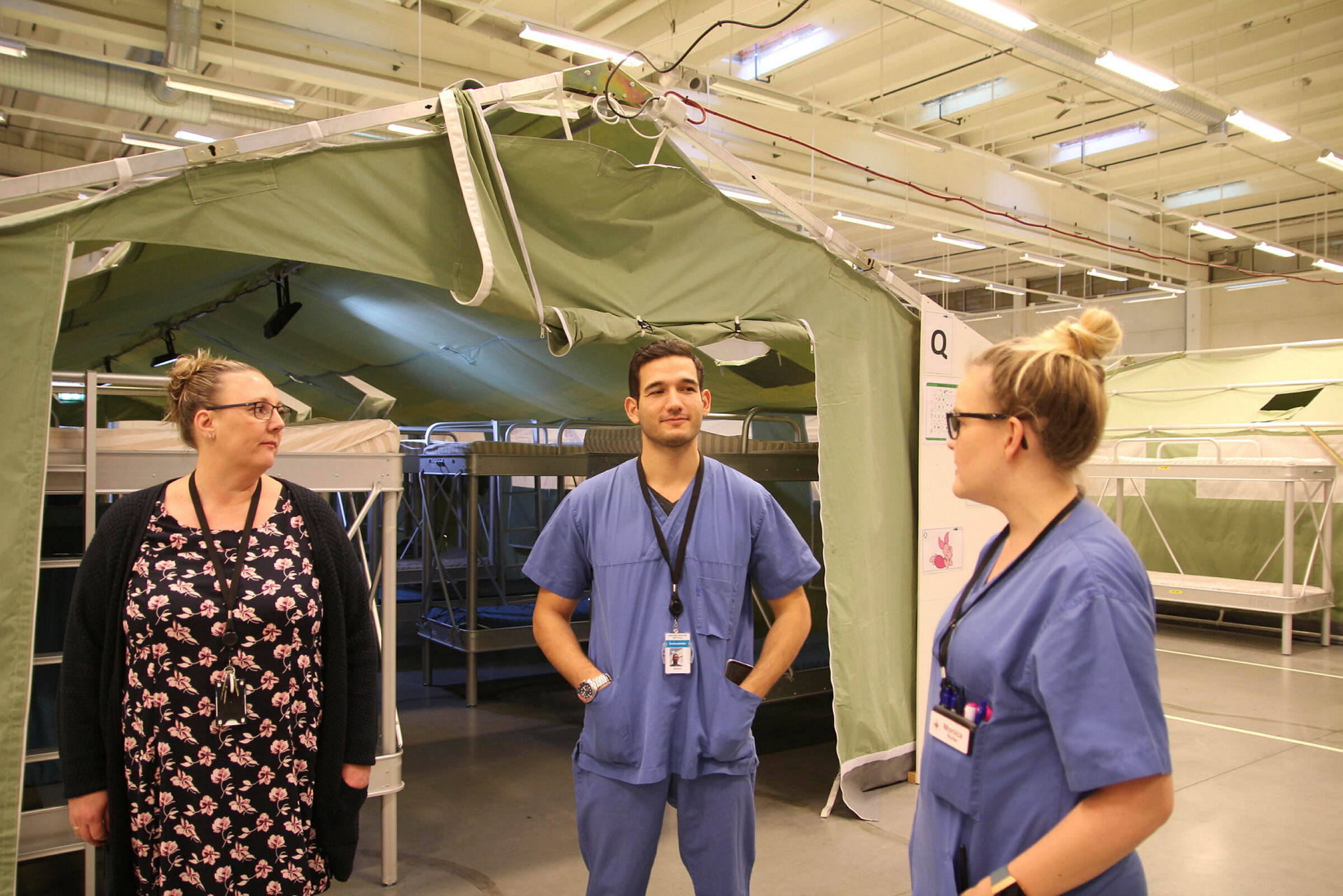 Teltleiren ved Ankomstssenteret for flyktninger i Råde kommune