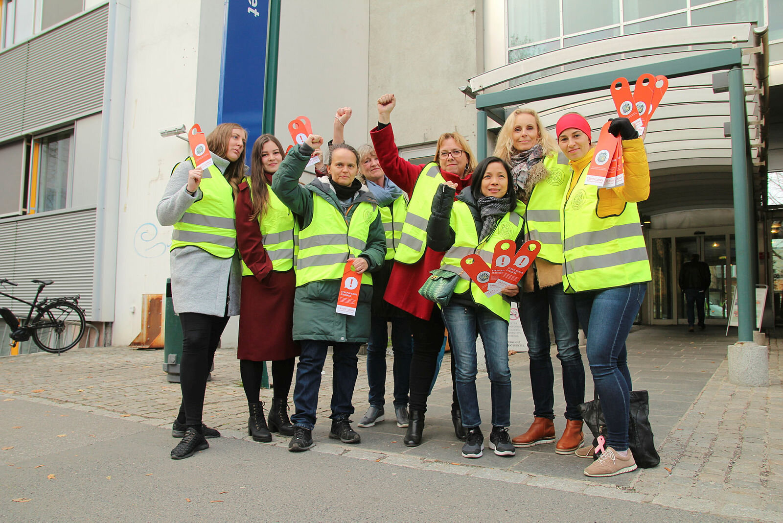Første streikedag utenfor sykehushotellet på Ullevål