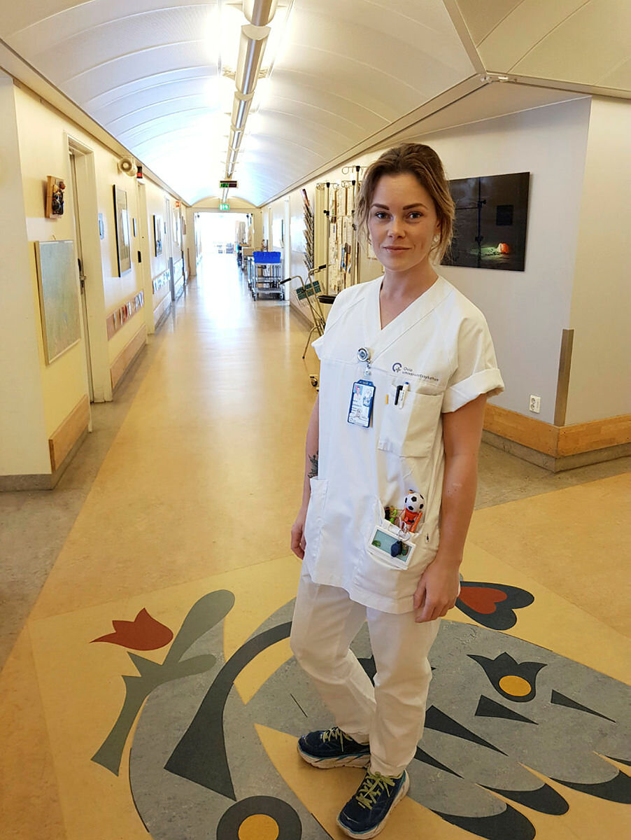 Hanne Linnesholm på jobb ved Rikshospitalet