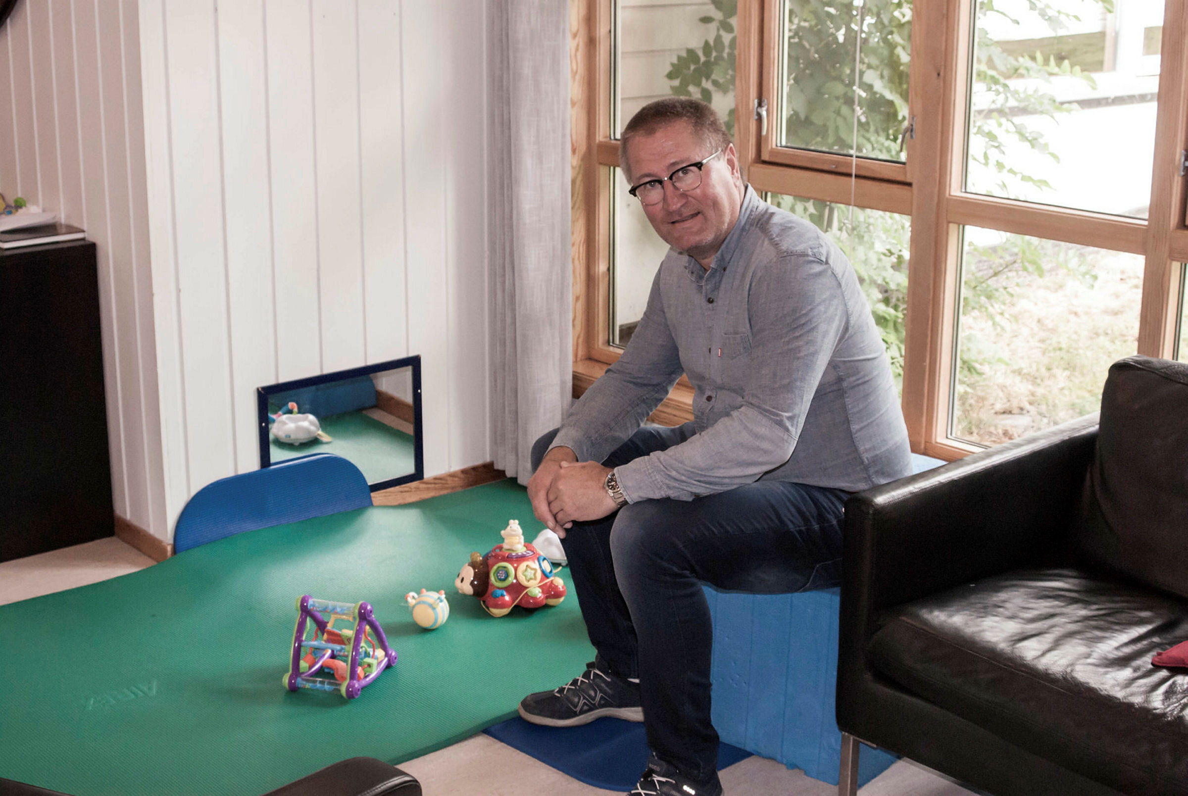 Reportasjebilde fra Geir Jørgen Bekkevolds hospitering på Borgestadklinikken