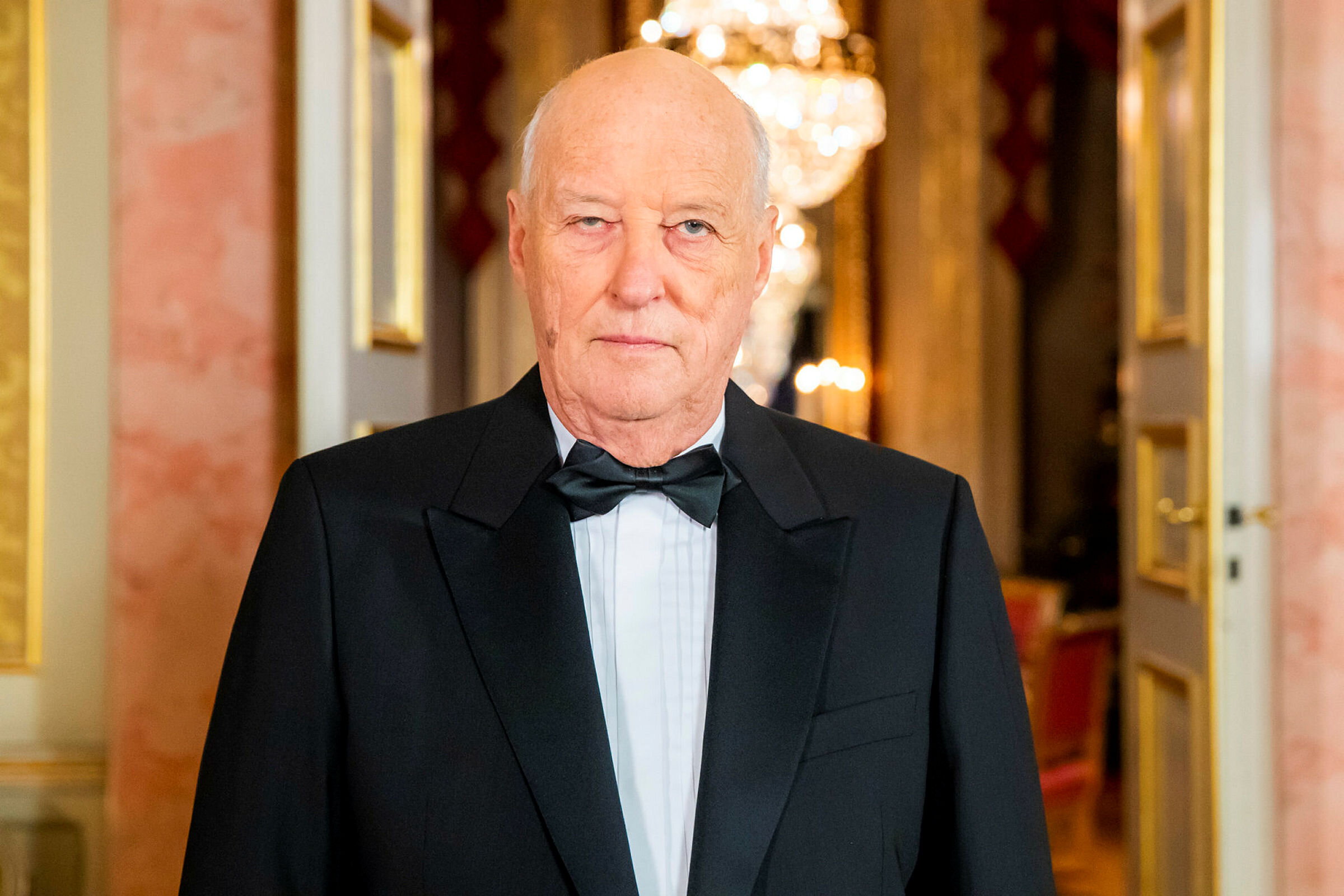 Kong Harald holder tale nyttårsaften 2018.