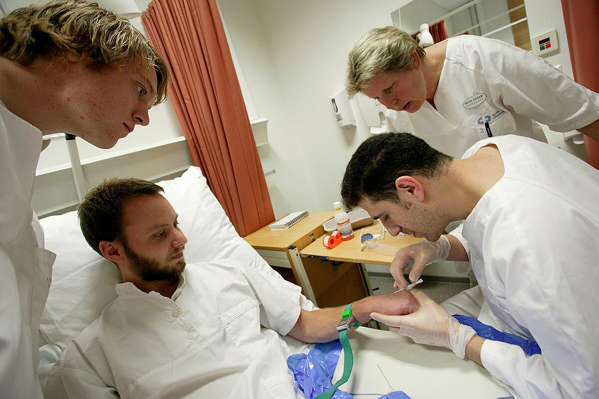 Studenter i praksis.