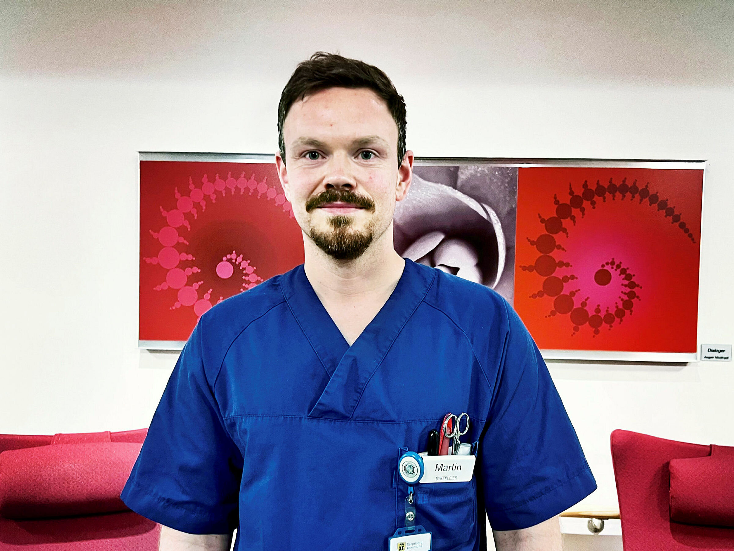 Martin Gulbrandsen, sykepleier på Haugvoll sykehjem i Sarpsborg