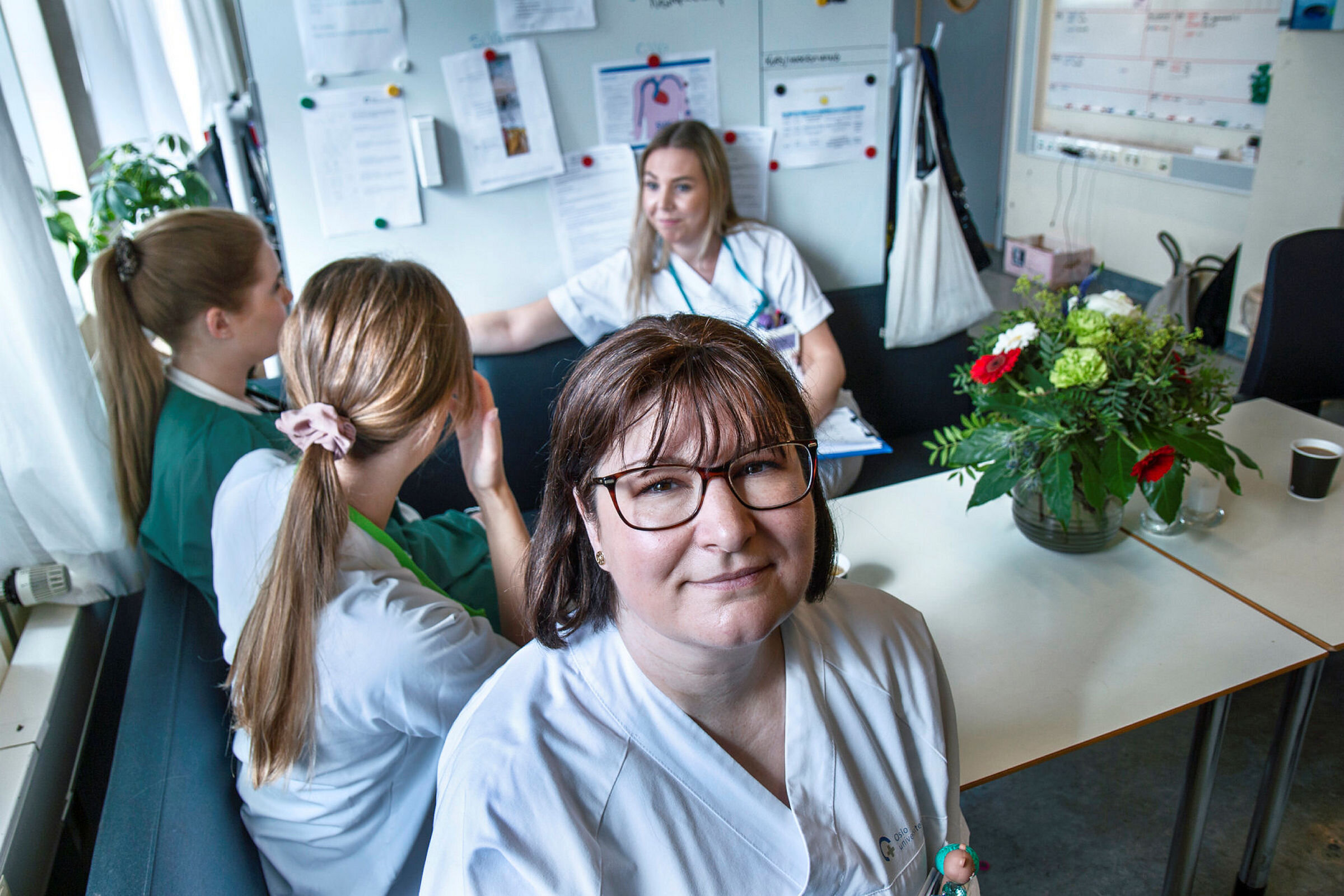 Sandra Lundemo, seksjonsleder nevrologisk sengepost, Ullevål sykehusOg Andrea Strandenæs, verneombud Marte Kristiansen, varaverneombud, Ingrid Bergslid, sykepleier