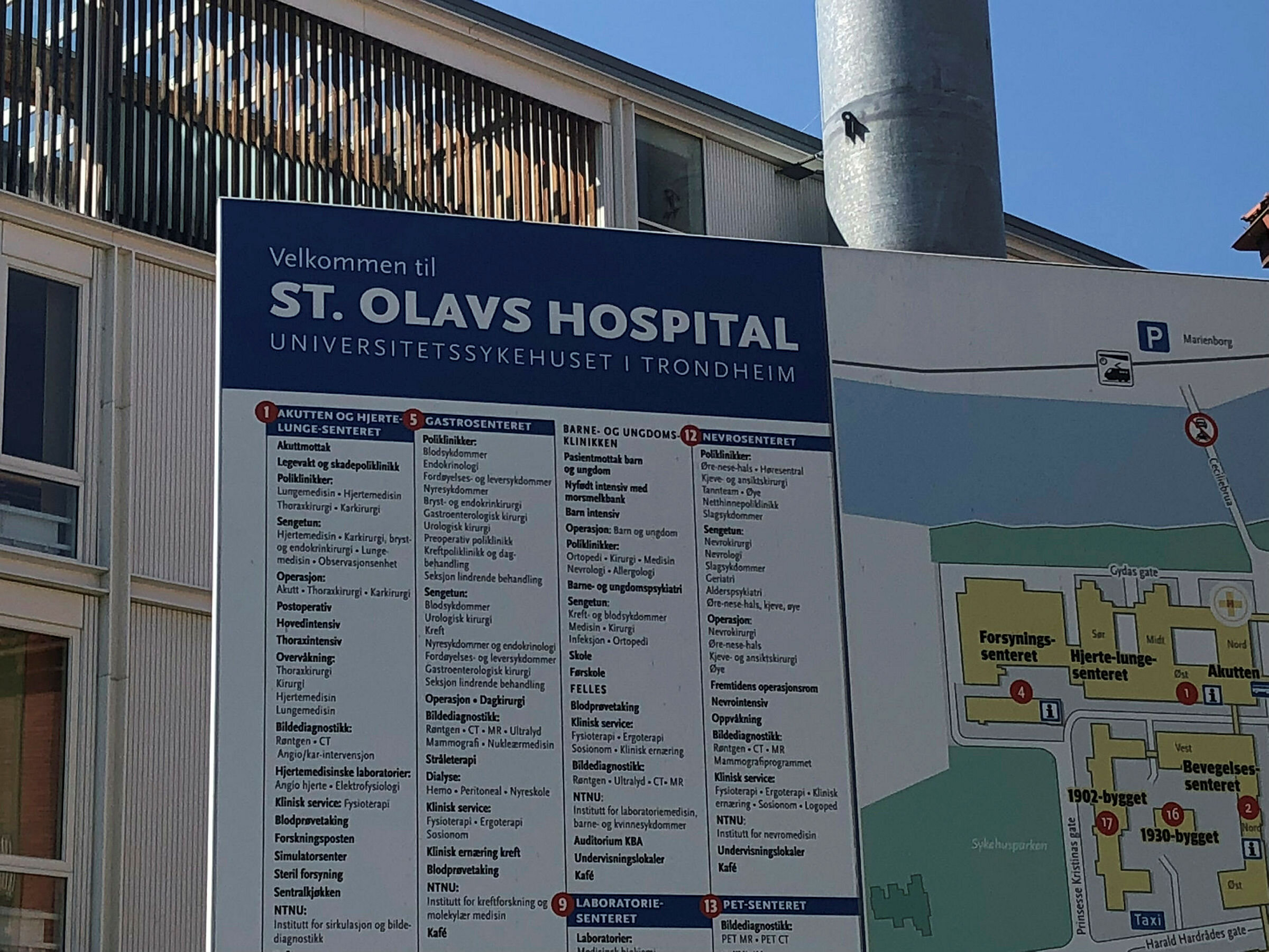 St. Olavs hospital Bildet viser St. Olavs hospital, Trondheim
