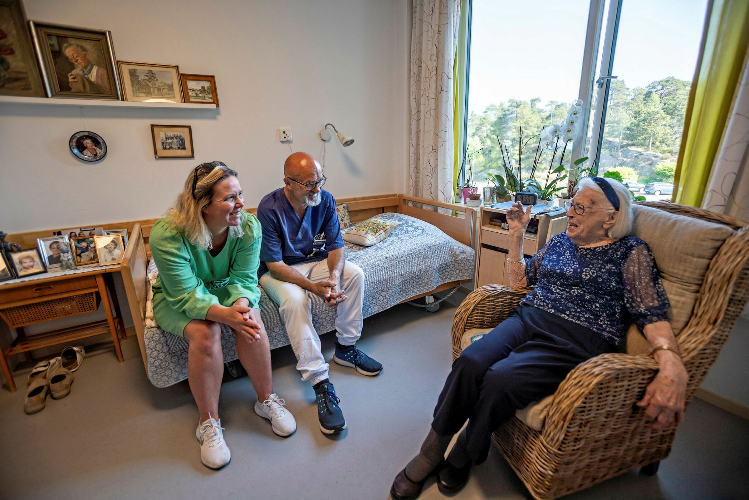 Bildet viser Einar Cyvin på Prestheia omsorgssenter i Kristiansand.