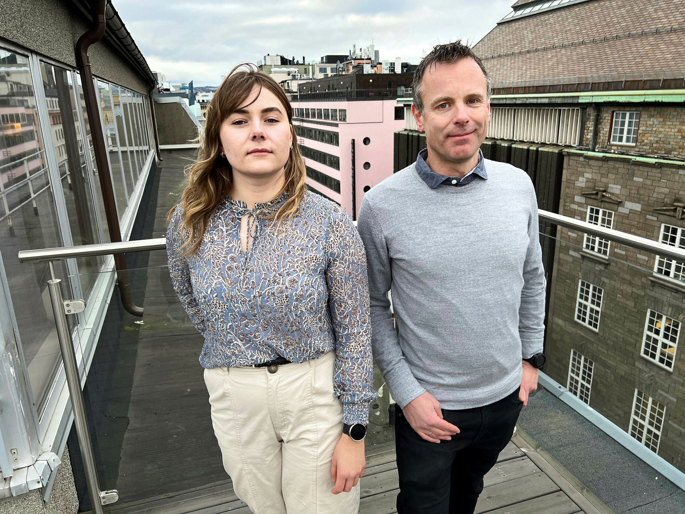 Sigrid Husøy Larsen, studentleder, og Espen Gade Rolland, faggruppeleder psykisk helse og rus