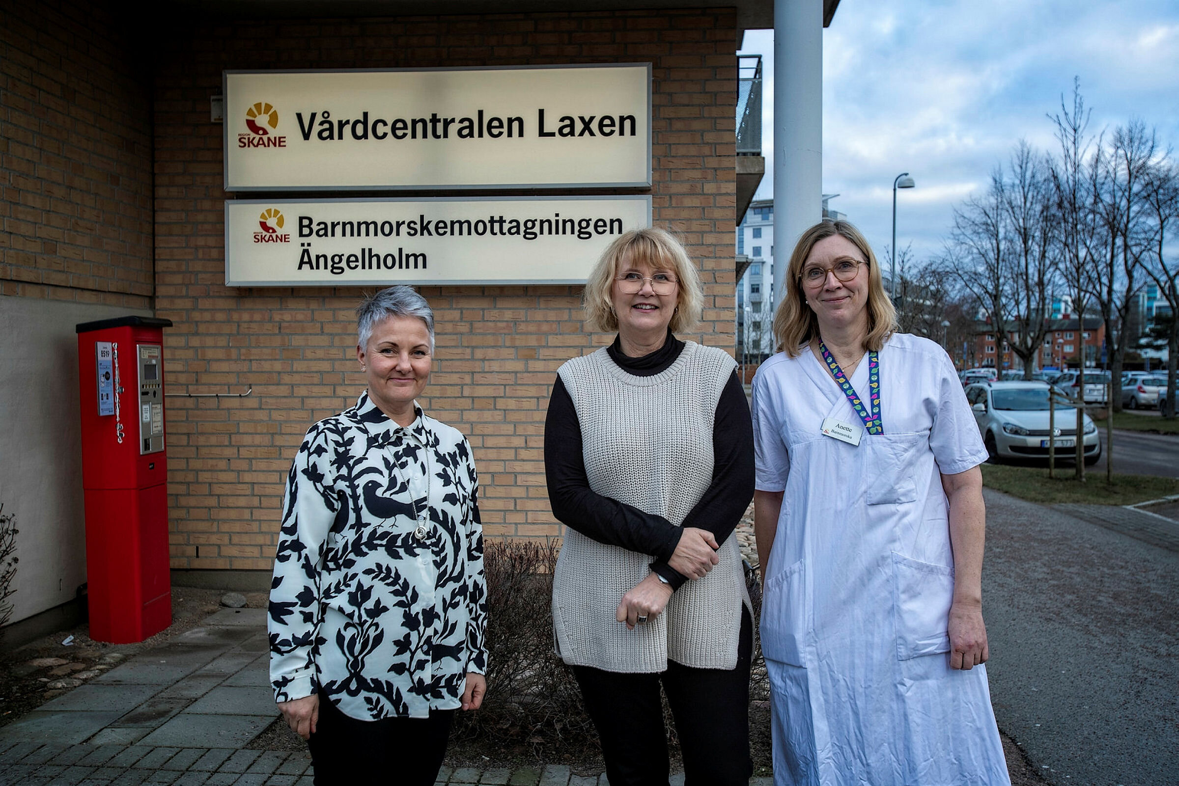 Bildet viser den svenske jordmødre ved jordmorsentralen i Ängelholm