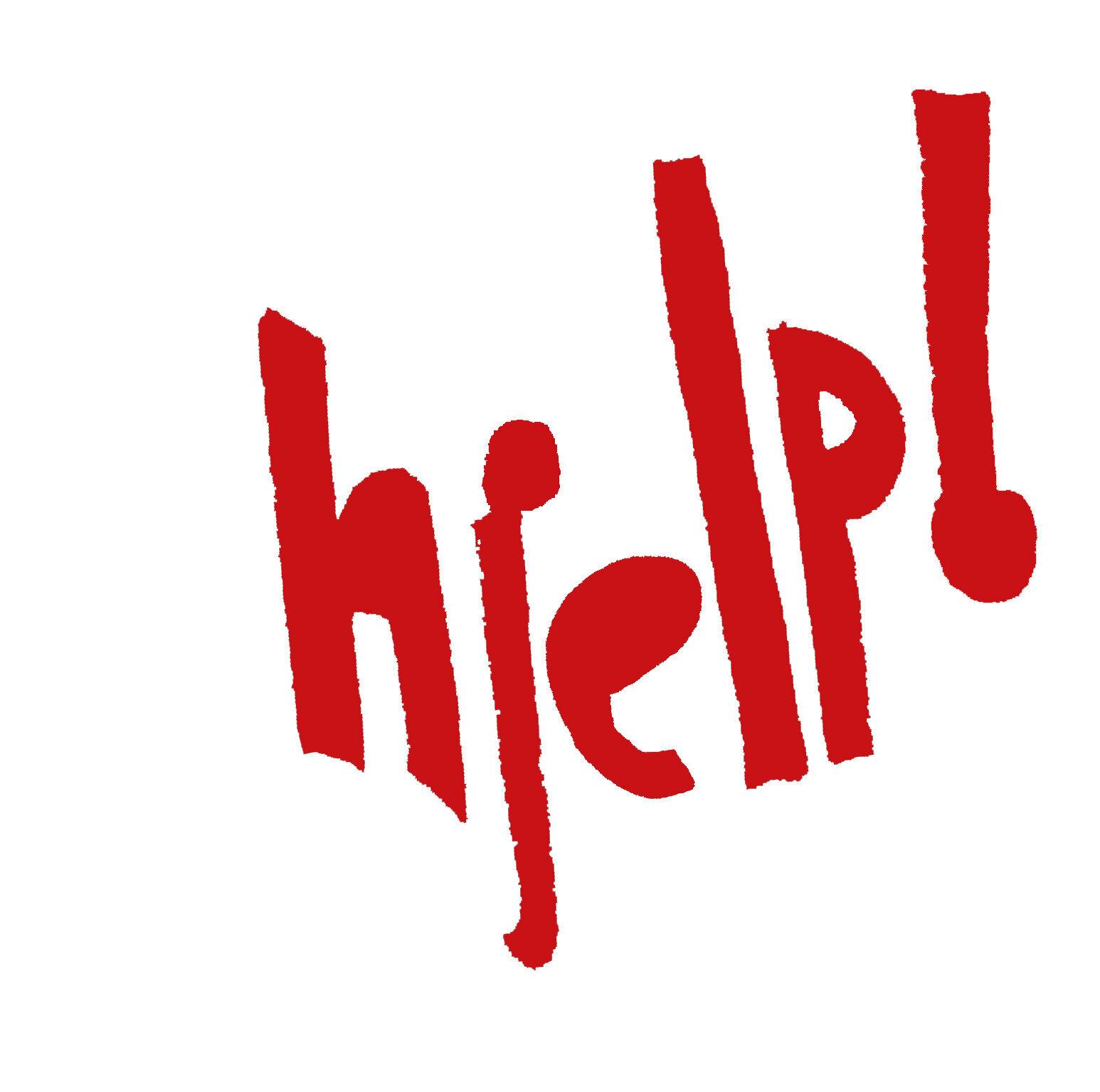 Illustrasjon av ordet Hjelp