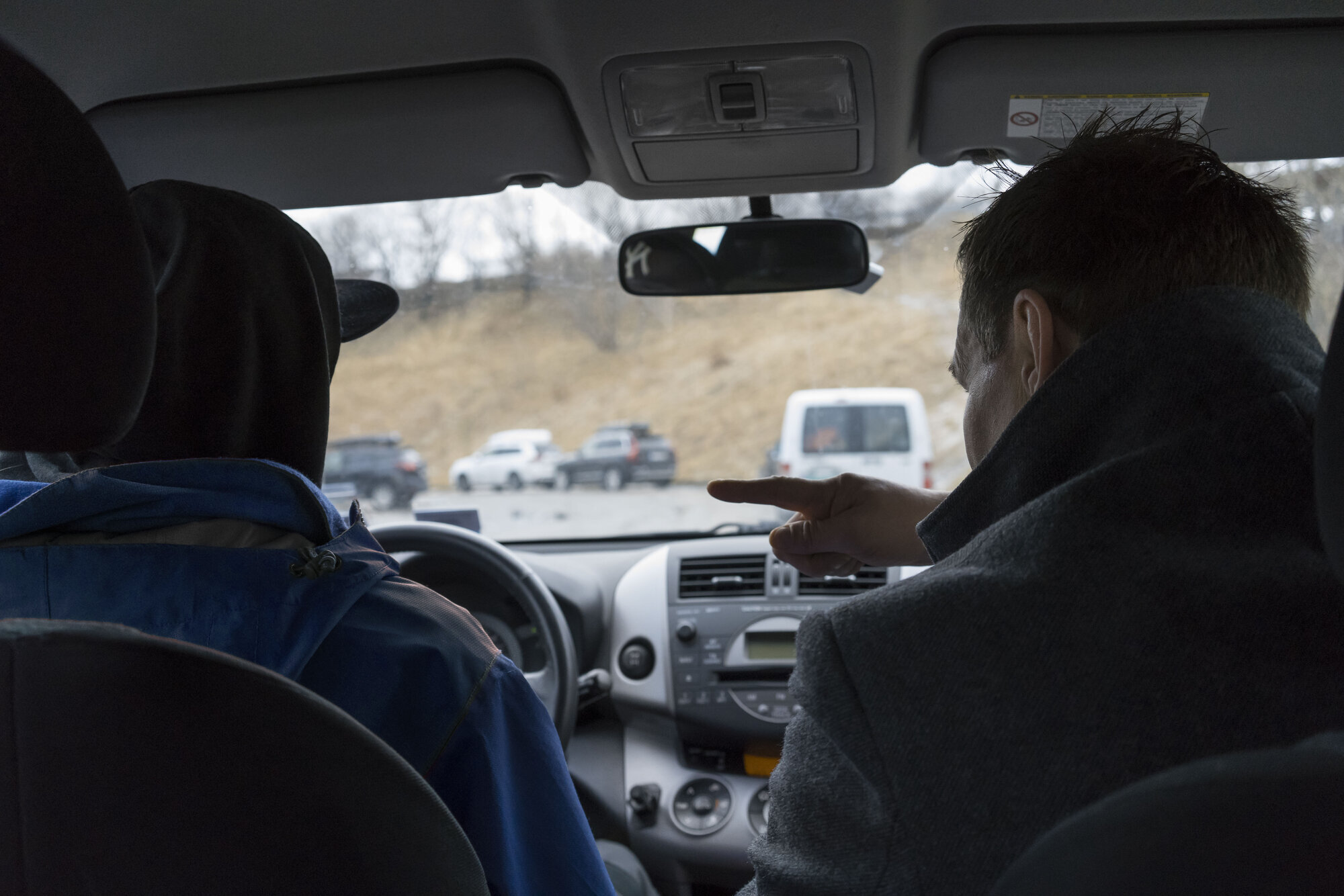 Bildet viser Børre Lekang som øvelseskjører med elev