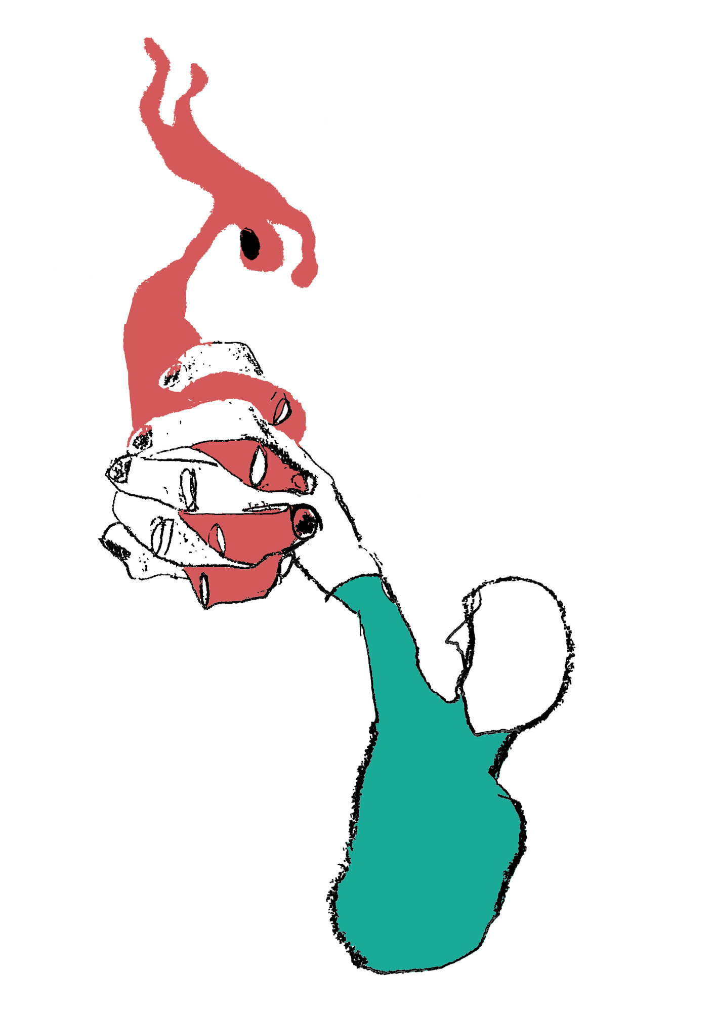 Illustrasjon av en hjelpende hånd