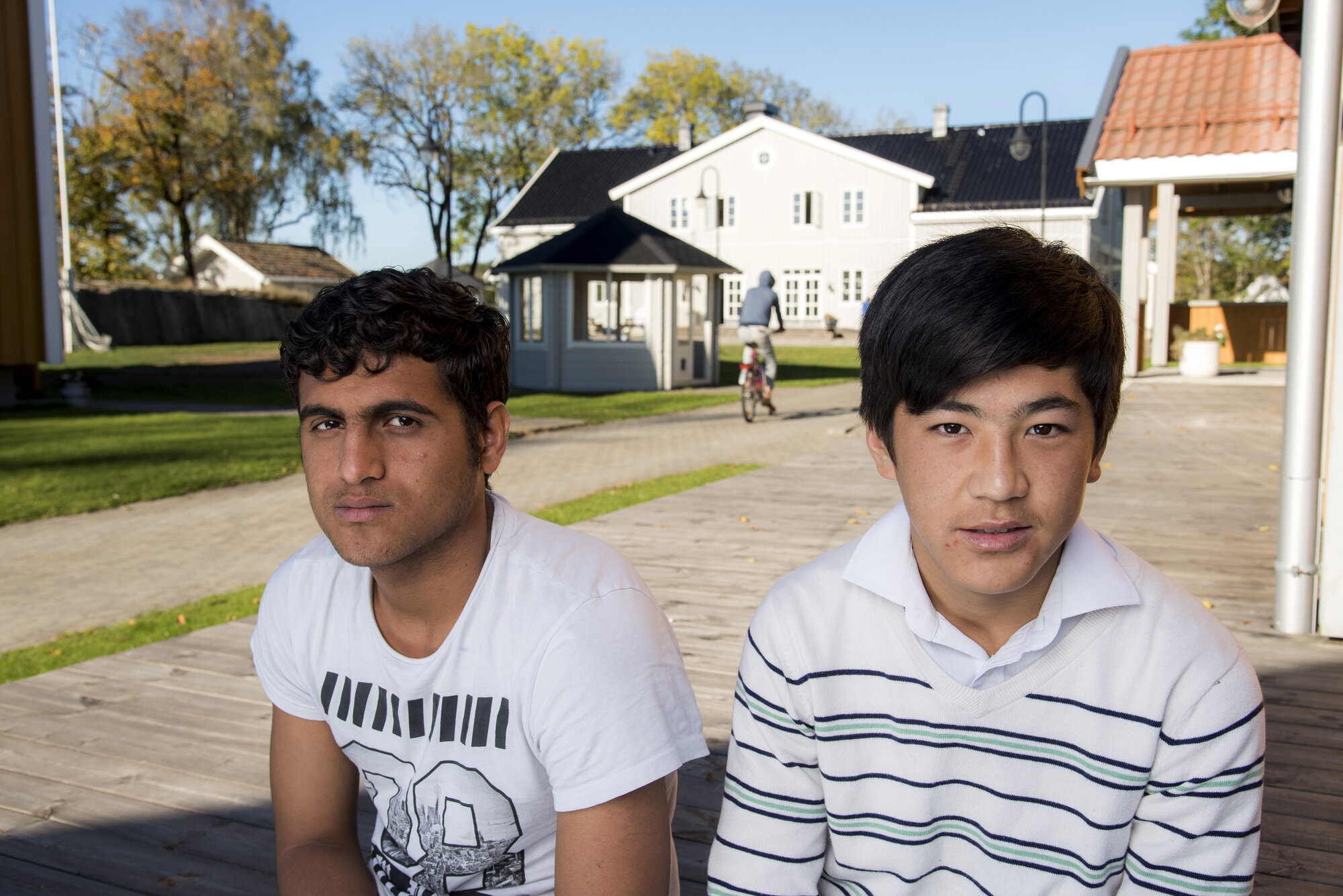 Noorullah Dawlatzai og Naqibullah Rahimi fra Afghanistan på mottak for enslige mindreårige i Spydeberg i Østfold.
