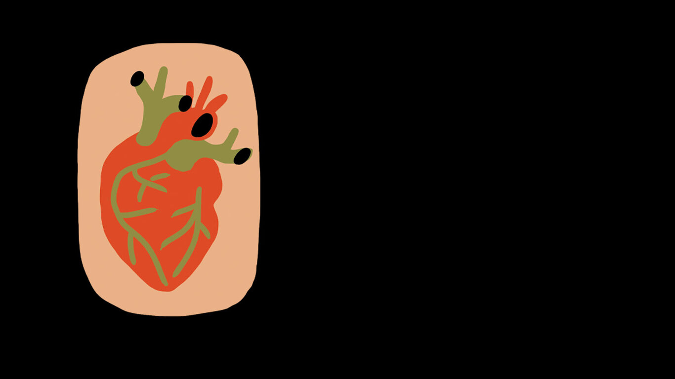 Illustrasjonen viser et hjerte.