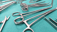 Medisinske instrumenter, operasjon Bildet viser medisinske instrumenter.