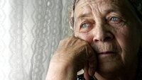 En deprimert, eldre kvinne