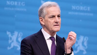 Bildet viser statsminister Jonas Gahr Støre