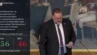 Bildet viser skjermdump av votering på Stortinget