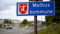 Bildet viser skilt hvor det står Melhus kommune