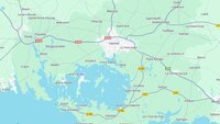 Bildet viser et kart over Vannes i Frankrike