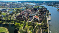 Flyfoto av gamlebyen i Fredrikstad