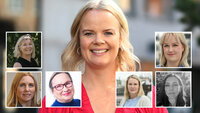 Bildet viser den nye jordmorlederen Sara Fugledal Wiik og hennes nye styre.