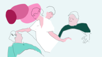 Bildet viser en illustrasjon av en sykepleier som må prioritere mellom to pasienter