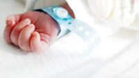 Norsk nyfødtmedisinsk helseatlas avdekker store geografiske variasjoner. Bildet viser hånden til en nyfødt baby.