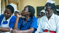 Ugandiske sykepleiere Sykepleiere i Jinja i Uganda, mars 2010