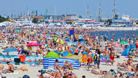 Strand Overfylt strand i Polen