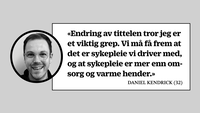 Montasje med helsesøster Daniel Kendrick