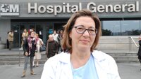 Bildet viser sykepleier Paquita Merino Gómez, organkoordinator ved La Paz sykehus i Madrid, Spania.