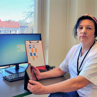 Sunita Grizovic ved Strømsø bo- og servicesenter